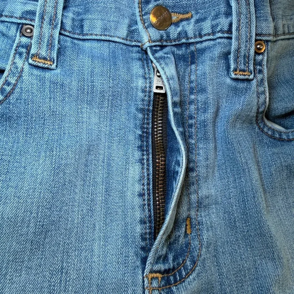 CARHARTT Rugged Flex Distressed Straight Leg Denim Blue Jeans 32 x 34